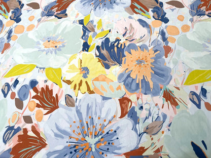 Seda Francesa Multicolor Floral – Verde y Tonos Pastel