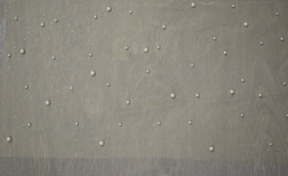 Tul Crema con Perlas Nacaradas