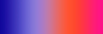 Muestra de gradiente completo de la seda satinada arcoíris azul, lila, coral y fucsia